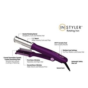 Instyler Rotating Iron Hot Brush Curling 1 1/4 Tourmaline Ceramic Barrel UNUSED